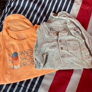 2 sleeveless onesies